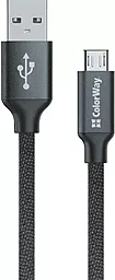 Кабель USB ColorWay micro USB Cable Black (CW-CBUM002-BK)