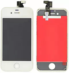 Дисплей Apple iPhone 4S с тачскрином и рамкой, White