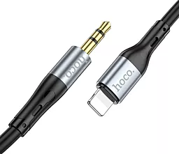 Аудио кабель Hoco UPA22 AUX mini Jack 3.5mm - Lightning M/M Cable 1 м black - миниатюра 2