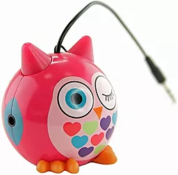 Колонки акустичні KS Mini Buddy Speaker Owl (Pink) - мініатюра 2