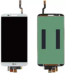 Дисплей LG G2 (D800, D801, D802, D802TR, D803, F320K, F320L, F320S, LS980) (34 pin) з тачскріном, White