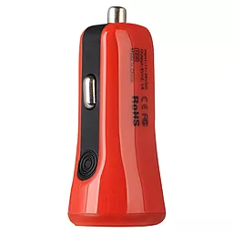 Автомобильное зарядное устройство Baseus 2USB Car charger 2.1A Red (Tiny) - миниатюра 3