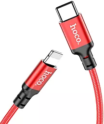 Кабель USB Hoco X14 DS 20W 3M USB Type-C - Lightning Cable Black/Red
