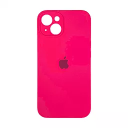 Чехол Silicone Case Full Camera для Apple iPhone 14 hot pink
