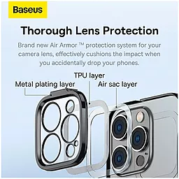 Чехол Baseus Glitter Series Magnetic Case +Glass 0.22mm для Apple iPhone 14 Pro Black (ARMC010101) - миниатюра 6
