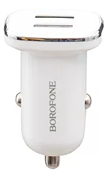 Автомобільний зарядний пристрій Borofone BZ12 2.4A 2USB White