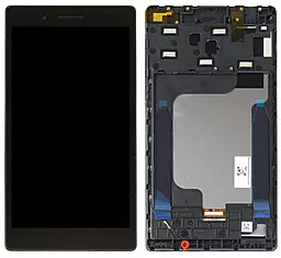 Дисплей для планшета Lenovo Tab 4 7 Essential (TB-7304i, TB-7304X, TB-7304F) (187x94, Wi-Fi) с тачскрином и рамкой, оригинал, Black