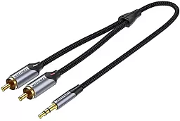 Аудио кабель Vention AUX mimi Jack 3.5mm - 2xRCA M/M cable 10 м gray (BCNBL) - миниатюра 3