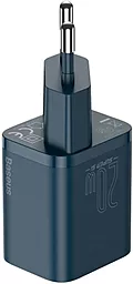 Сетевое зарядное устройство Baseus Super Si Quick Charger 20W 3A QC/PD USB-C + USB-C-Lightning Cable Blue (TZCCSUP-B03) - миниатюра 4