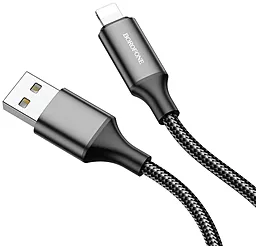 Кабель USB Borofone BU32 Digital Display 12W 2.4A 1.2M Lightning Cable Black - миниатюра 3