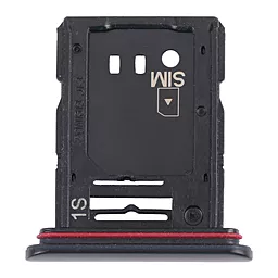 Держатель (лоток) Сим карты Sony XQ- BT52 Xperia 10 III Black - миниатюра 2