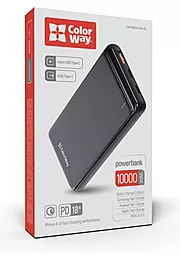 Повербанк ColorWay Slim PD 10000mAh 18W Black (CW-PB100LPG3BK-PD) - миниатюра 6