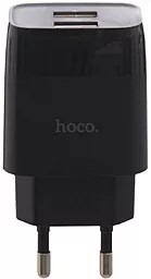 Сетевое зарядное устройство Hoco C73A Glorious 2USB + micro USB Cable Black
