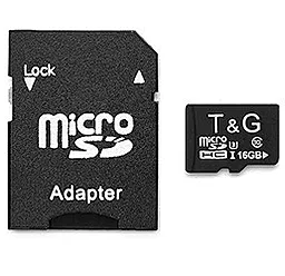 Карта пам'яті T&G MicroSDHC 16GB UHS-I U3 Class 10 + SD-adapter (TG-16GBSD10U3-01)