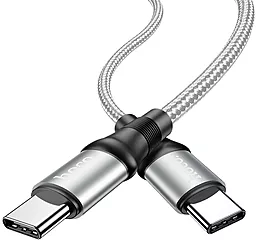 Кабель USB PD Hoco X50 Exquisito 20V 5A 2M USB Type-C - Type-C Cable Gray - миниатюра 4