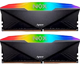 Оперативная память Apacer 32 GB (2х16GB) DDR4 3200 MHz NOX RGB Black (AH4U32G32C28YNBAA-2) - миниатюра 2
