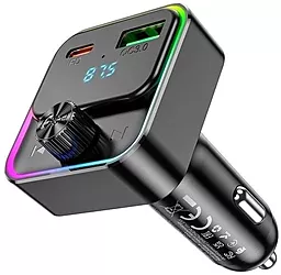 Автомобильное зарядное устройство Hoco E81 Fantasy 30w PD/QC3.0 USB-C/USB-A ports car charger black - миниатюра 3