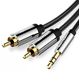 Аудио кабель Vention Aux mini Jack 3.5 mm - 2хRCA M/M Cable 3 м black (BCFBI)