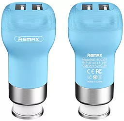 Автомобильное зарядное устройство Remax RCC207 2.4a 2xUSB-A ports car charger Blue (RCC207)