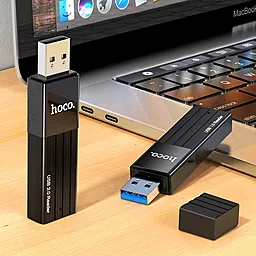 Кардридер Hoco HB20 Mindful 2-in-1 USB2.0 Black - миниатюра 4