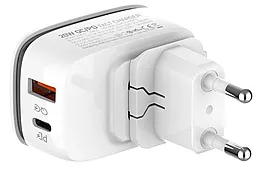 Зарядное устройство с ночником LDNio A2425C PD/QC USB-A+C 20W + USB-C - Lightning сable White - миниатюра 4