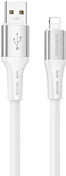 Кабель USB Borofone BX88 LW Solid silicone 12W 2.4A Lightning Cable White