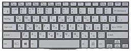 Клавиатура для ноутбука Sony Vaio SVF14 с подсветкой Light без рамки 010415 серебристая - миниатюра 2