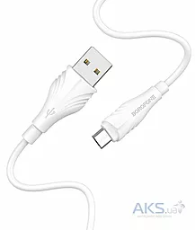 Кабель USB Borofone BX18 2M micro USB Cable White - миниатюра 2