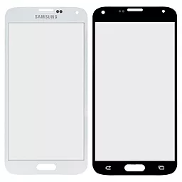 Корпусное стекло дисплея Samsung Galaxy S5 G900F, G900M, G900T, G900K, G900S, G900I, G900A, G900W8, G900L, G900H (с OCA пленкой) White