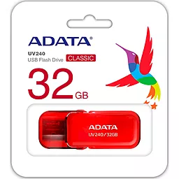 Флешка ADATA UV240 32GB USB 2.0 Red (AUV240-32G-RRD) - миниатюра 3