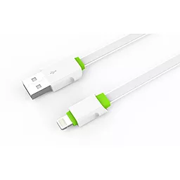 Кабель USB LDNio Lightning flat 2.1A 2 м. White (LS01) - миниатюра 3