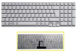 Клавіатура для ноутбуку Sony E15 E17 SVE15 SVE17 без рамки, вертикальний Enter, White