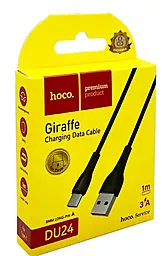 Кабель USB Hoco DU24 Giraffe Long Pin USB Type-C Cable Black - миниатюра 2