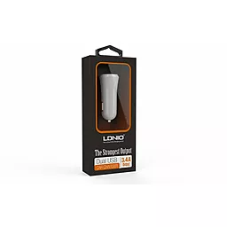 Автомобільний зарядний пристрій LDNio 2USB Car charger 3.4A Gold (DL-C27) - мініатюра 6