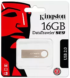 Флешка Kingston DTSE9 16GB (DTSE9H/16GB) Silver - миниатюра 3