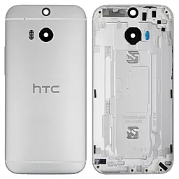 Задняя крышка корпуса HTC One M8 со стеклом камеры Original Silver