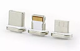 Кабель USB Cablexpert Magnetic 3-in-1 USB Type-C/Lightning/micro USB Cable White - миниатюра 4