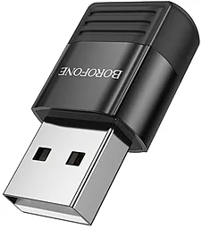 Адаптер-переходник Borofone BV18 M-F USB-A -> USB Type-C Black - миниатюра 2