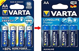 Батарейки Varta AA (LR6) LongLife Power 4шт - миниатюра 2