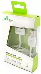 Кабель USB JCPAL 30-pin to USB 1m White (JCP6030) White - миниатюра 4