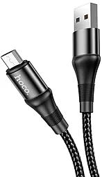 Кабель USB Hoco X50 Excellent micro USB Cable Black - миниатюра 2