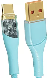 Кабель USB Essager Interstellar Transparent Design 100w 7a USB - Type-C cable blue (EXCT-XJ03-P)