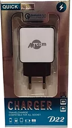 Сетевое зарядное устройство Atcom DT-T01 2.1a 2xUSB-A ports home charger black (20101) - миниатюра 5