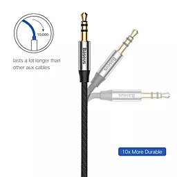 Аудио кабель Baseus Yiven M30 AUX mini Jack 3.5mm M/M Cable 1.5 м black/silver (CAM30-CS1) - миниатюра 3