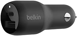 Автомобильное зарядное устройство Belkin 37W 3А PD PPS USB-A-C Car Charger Black (CCB004BTBK) - миниатюра 2