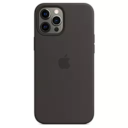Чохол Apple Silicone Case Full with MagSafe and SplashScreen для Apple iPhone 12 Pro Max  Black