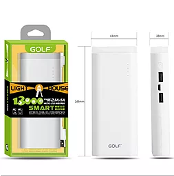 Повербанк GOLF GF-D5 LED 13000mAh White - миниатюра 3