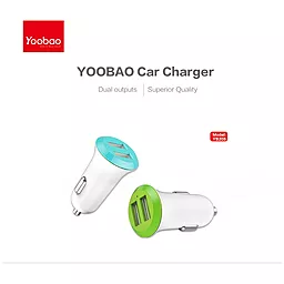 Автомобільний зарядний пристрій Yoobao 2USB Car Charger 2.4A Purple (YB205) - мініатюра 3