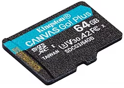 Карта памяти Kingston microSDXC 64GB Canvas Go Plus Class 10 UHS-I U3 V30 A2 (SDCG3/64GBSP) - миниатюра 2