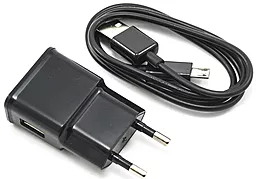Мережевий зарядний пристрій Samsung Galaxy Note N7100 + Micro USB Cable 2A Black (ETA-U90EBEGSTD) - мініатюра 2